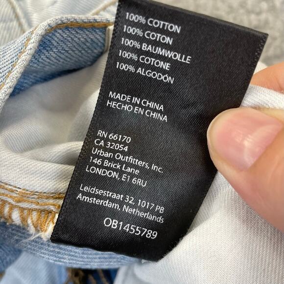 BDG Cowboy Jean 27 Artsy Rainbow High Rise Graffiti Ecclectic Urban Outfitters - Picture 10 of 14